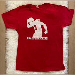 Colin Kaepernick Tee. #Kaepernicking. Red, size M.